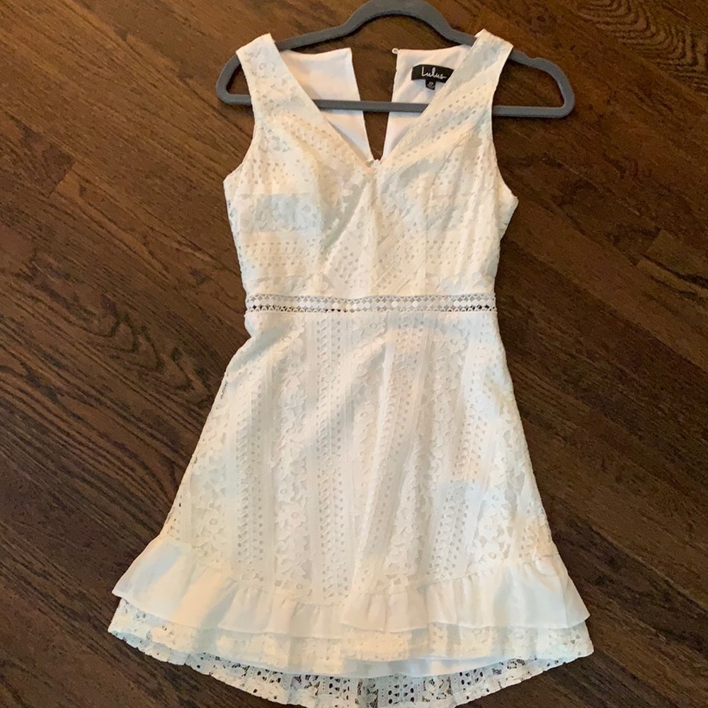 Lulus white lace dress